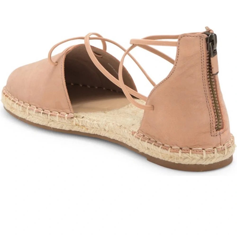 Eileen Fisher Lace-Up Espadrille Toffee Cream 7